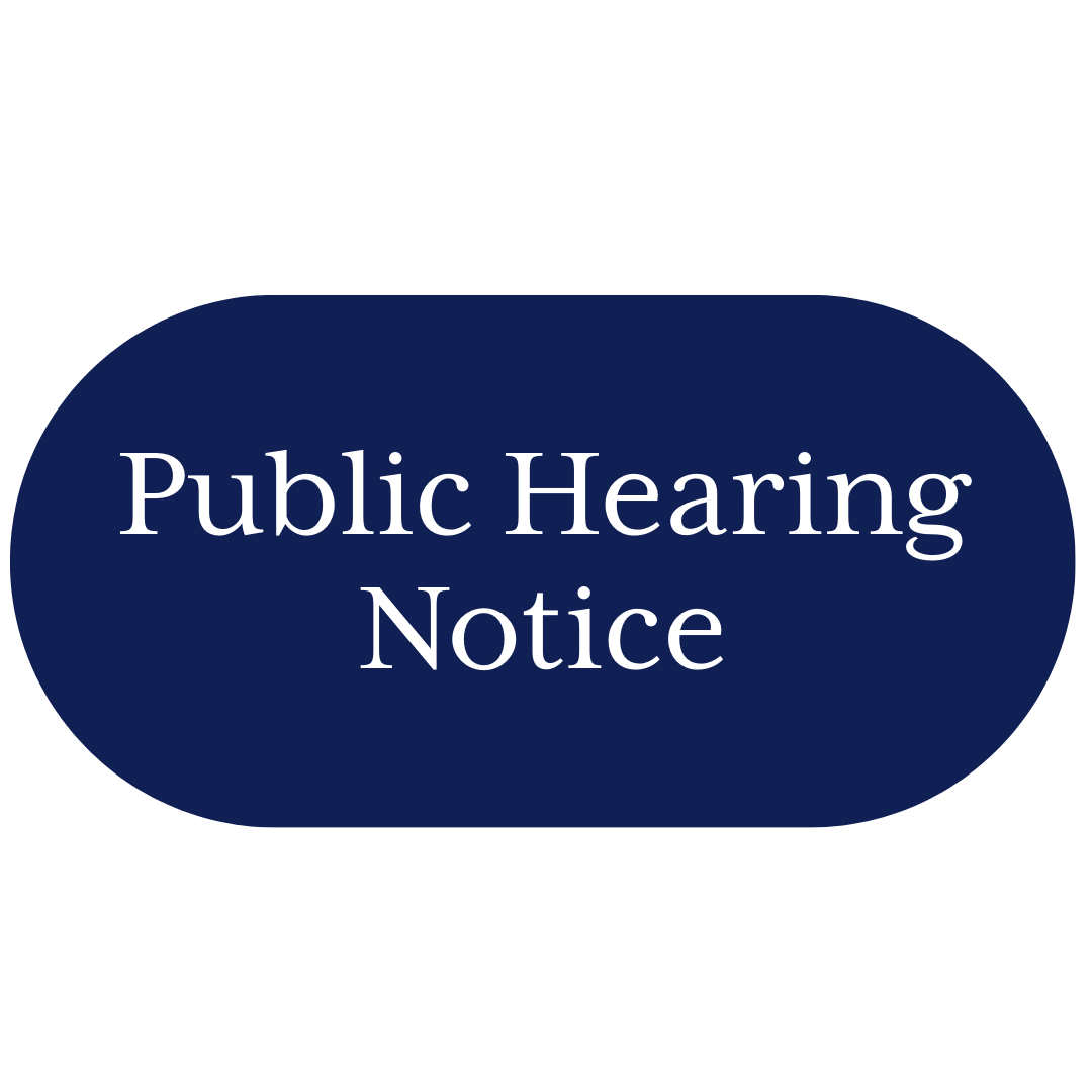 Public Hearing Notice Button